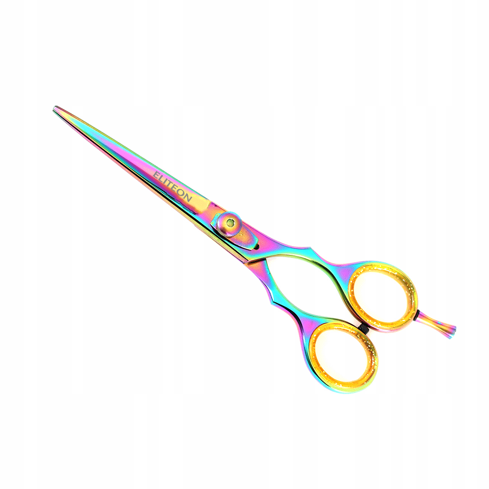 Professional Hair Cutting Scissor with  razor edge. Multicolor Coating. Three  Rings with screw adjust