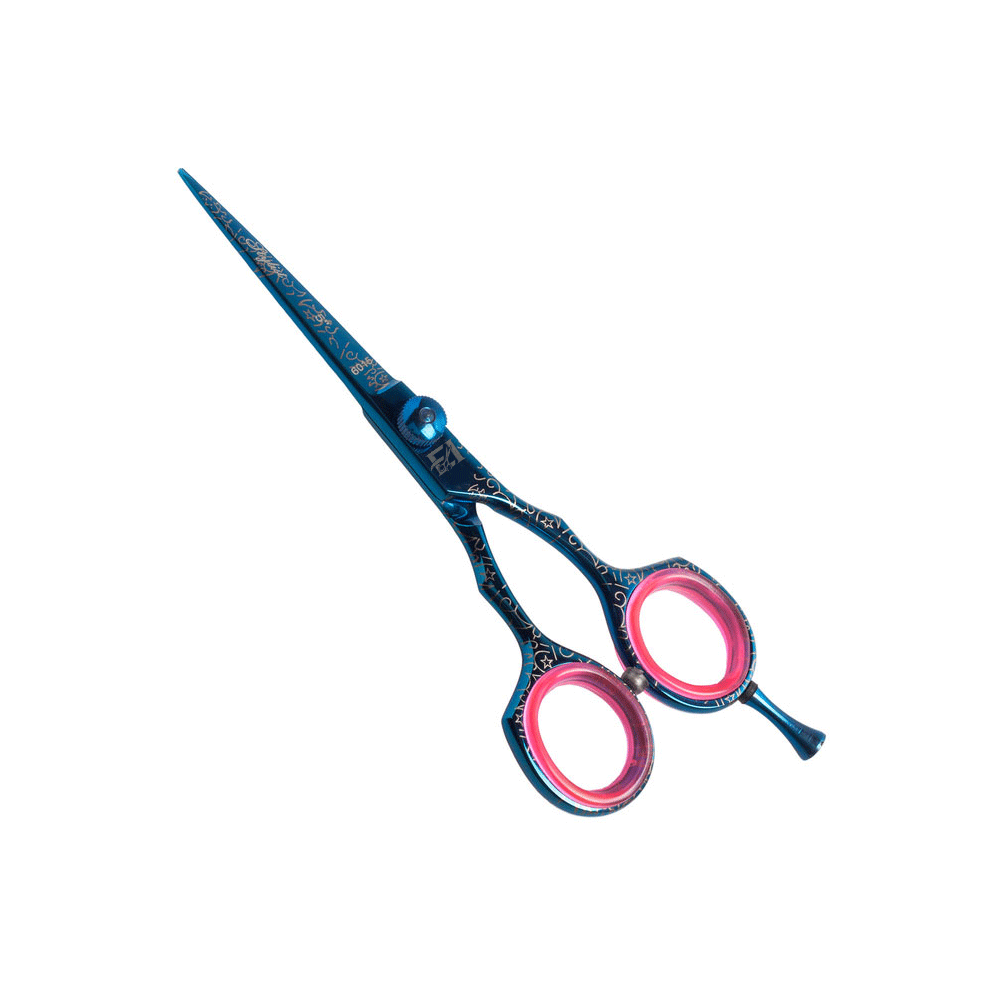 Professional Hair Cutting Scissor with  razor edge. Multicolor Coating. Three  Rings with screw adjust